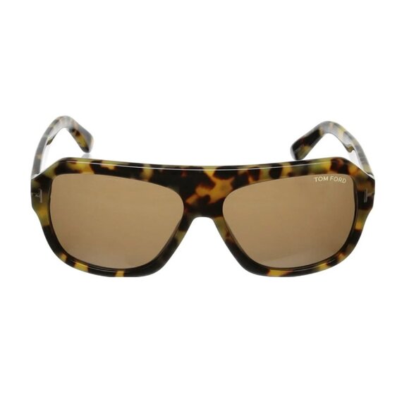 NEW TOM FORD SUNGLASSES HAVANA MEN AVIATOR EYEWEAR - Picture 2 of 3